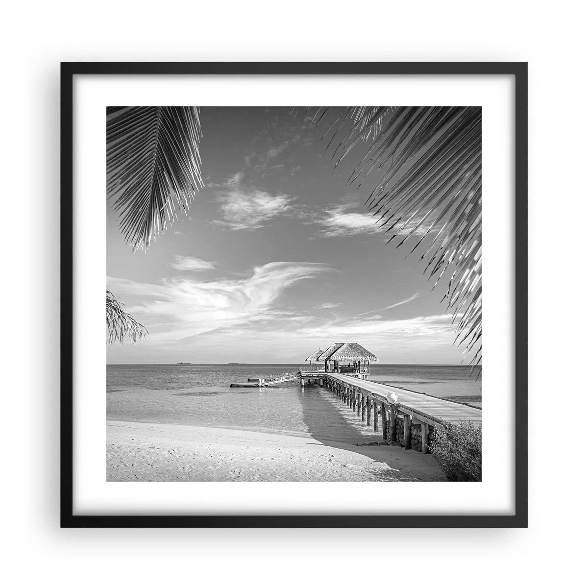 Póster en marco negro - ¿Un recuerdo o un sueño? - 50x50 cm