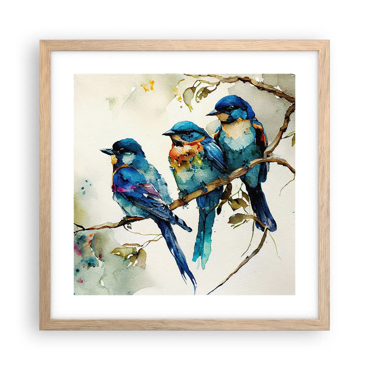 Póster en marco roble claro - ¿Ofendido? - 40x40 cm