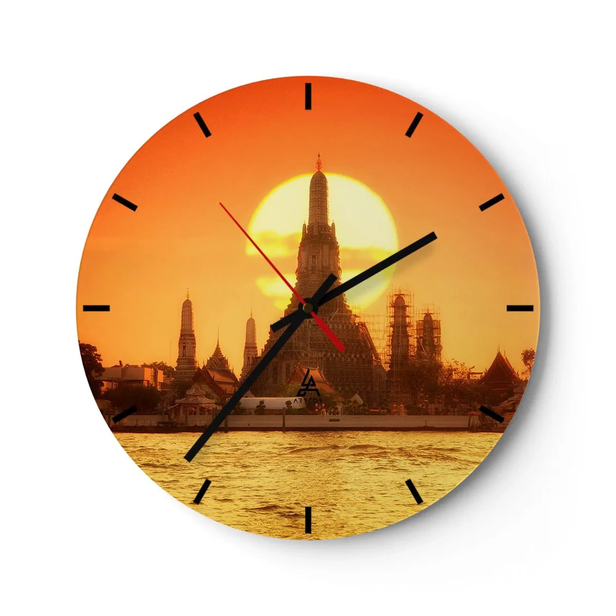 Reloj de pared - Reloj de vidrio - Hacia el sol, siempre hacia el sol - 40x40 cm