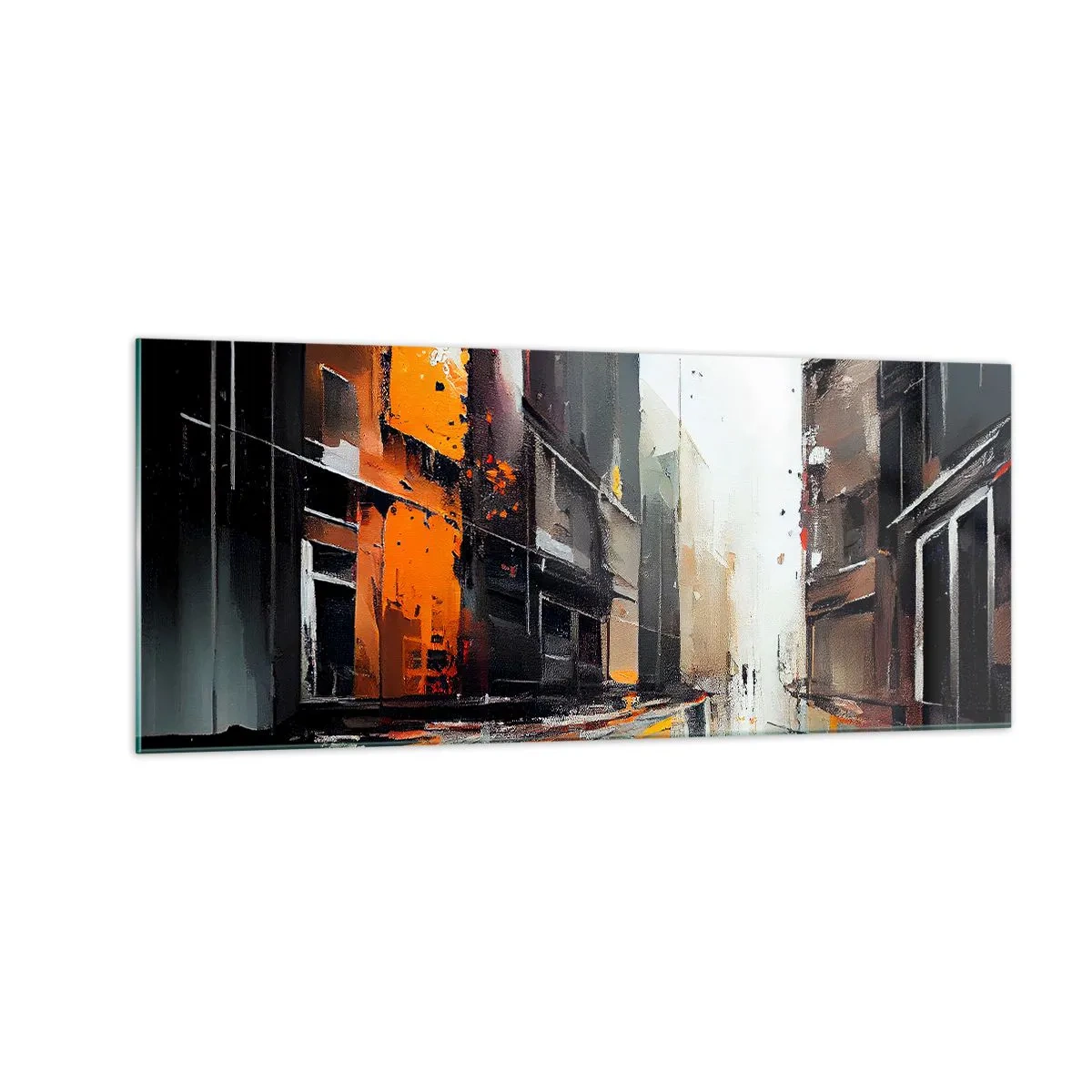 Cuadro sobre vidrio - Impresiones sobre Vidrio - Día lluvioso - 100x40 cm