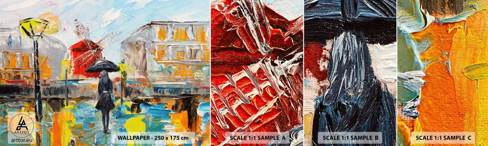 Muestra De Fotomural Standard Eco - Leyendas parisinas - Mujer, París, Ciudad - 100x30 cm