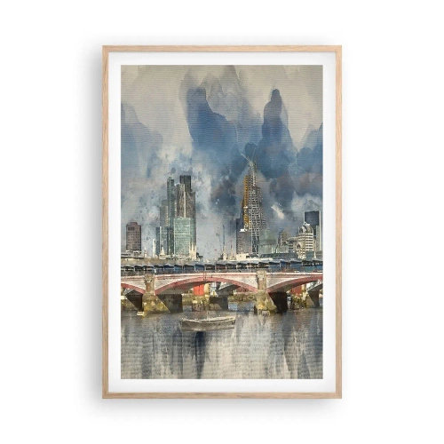 Póster en marco roble claro - Londres en todo su esplendor - 61x91 cm