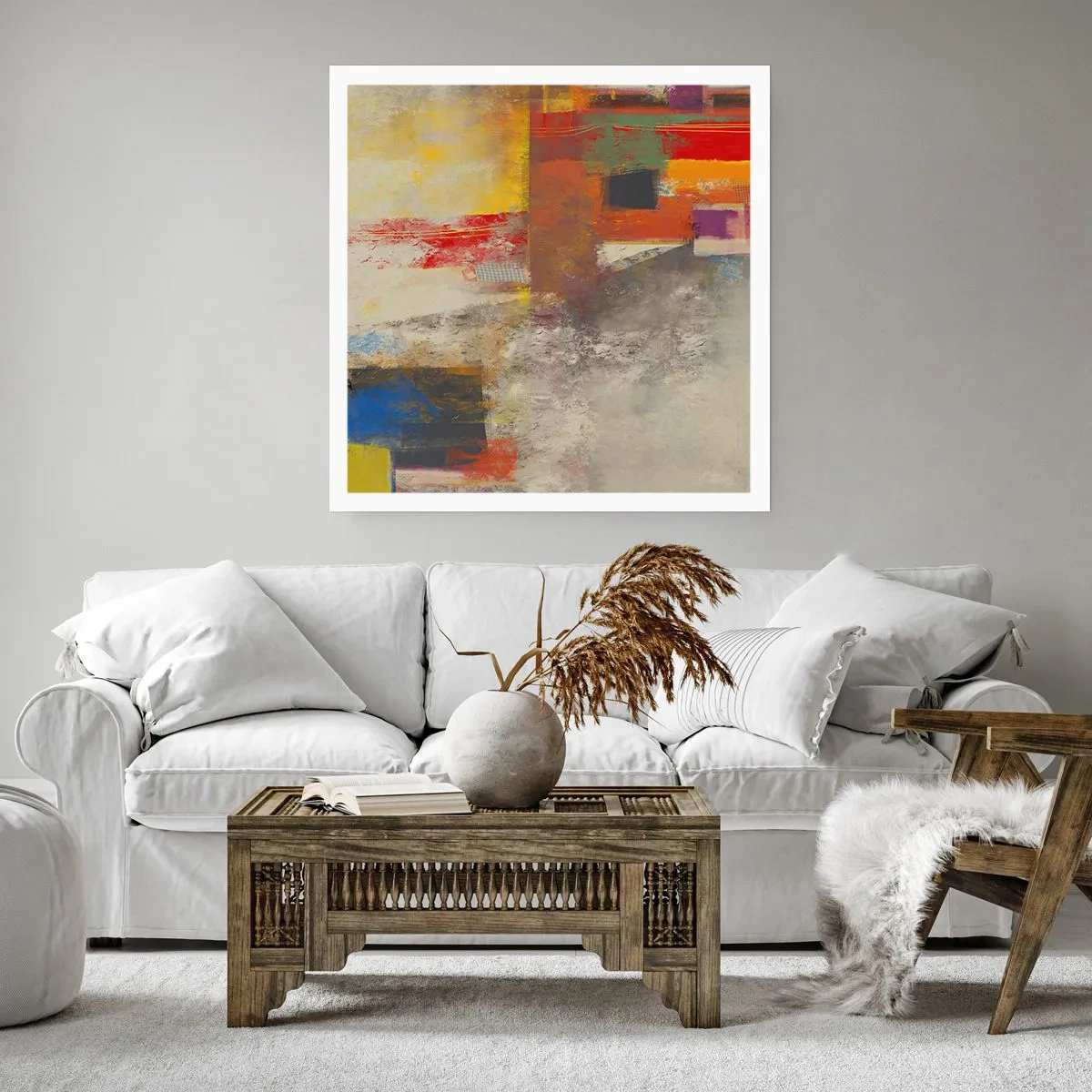 Póster - Geometría de color - 40x40 cm