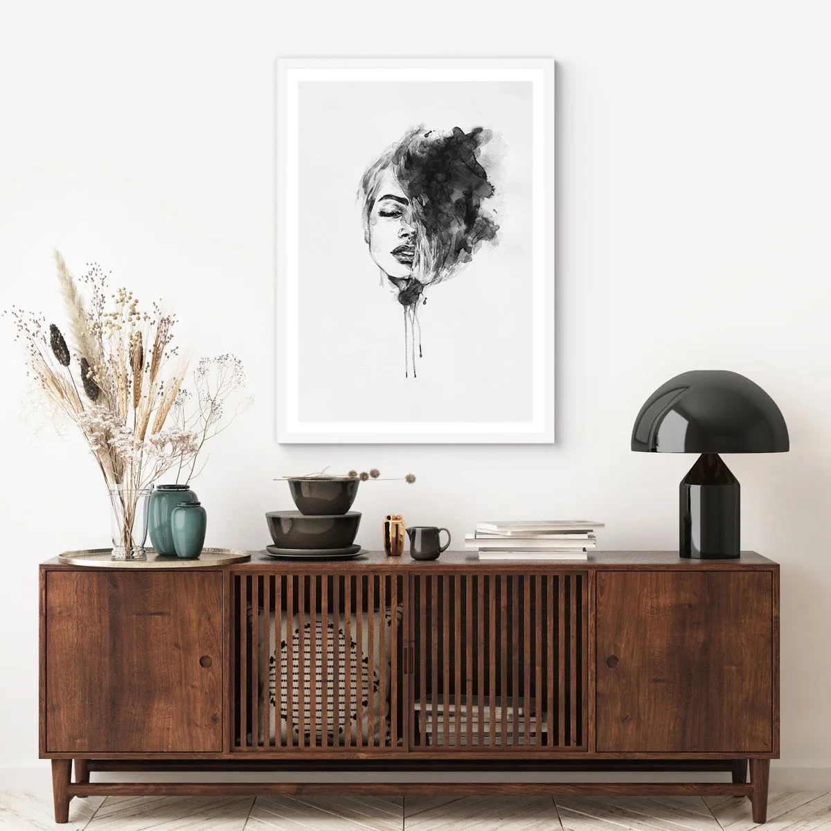 Póster en marco blanco - Sueños en femenino - 50x70 cm