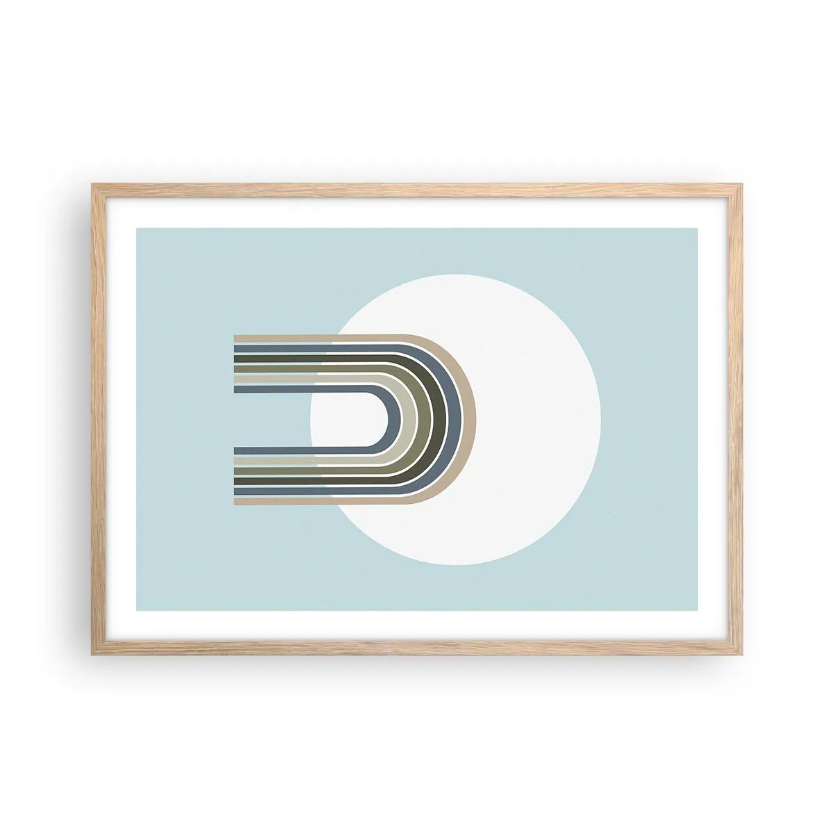 Póster en marco roble claro - Una atracción irresistible - 70x50 cm