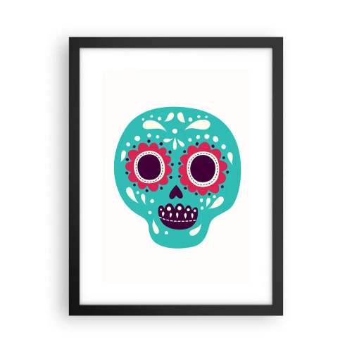 Póster en marco negro - La vida: diversión hasta la muerte - 30x40 cm