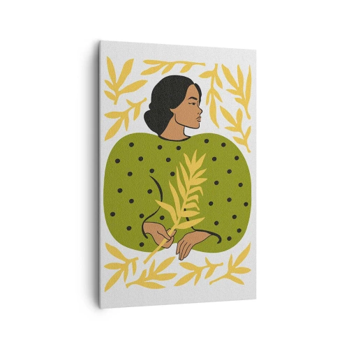 Cuadro sobre lienzo - Impresión de Imagen - Chica hawaiana - 80x120 cm