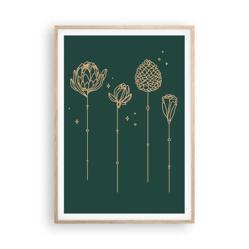 Póster en marco roble claro - La familia vegetal - 70x100 cm