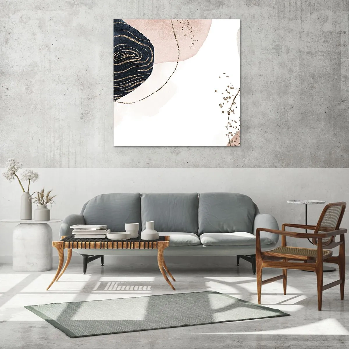 Cuadro sobre vidrio - Impresiones sobre Vidrio - Todo fluye - 70x70 cm