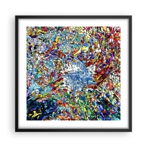 Póster en marco negro - Vidriera - 50x50 cm