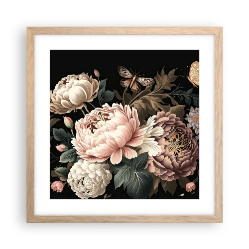 Póster en marco roble claro - En estilo barroco - 40x40 cm