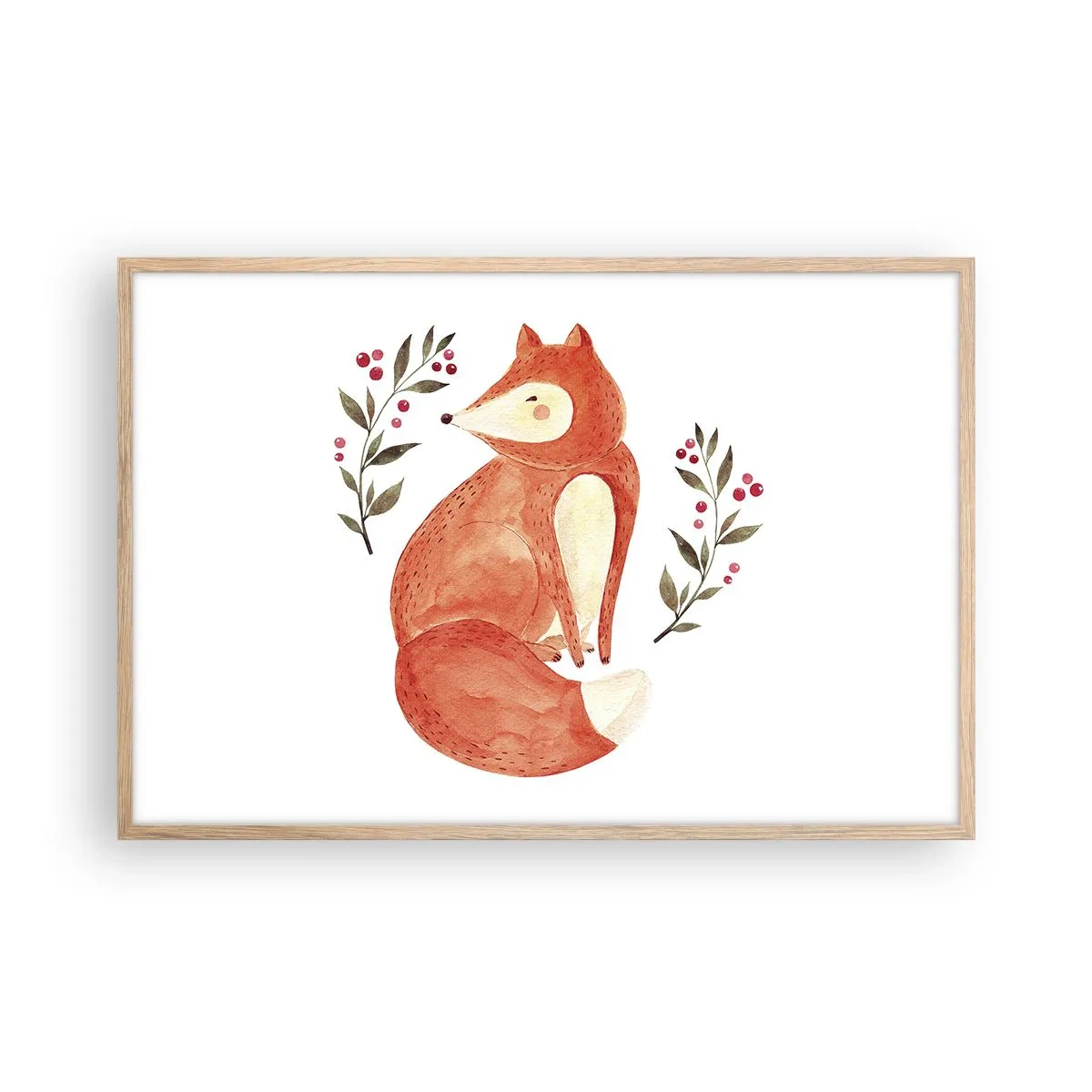 Póster en marco roble claro - Pequeño pelirrojo - 91x61 cm