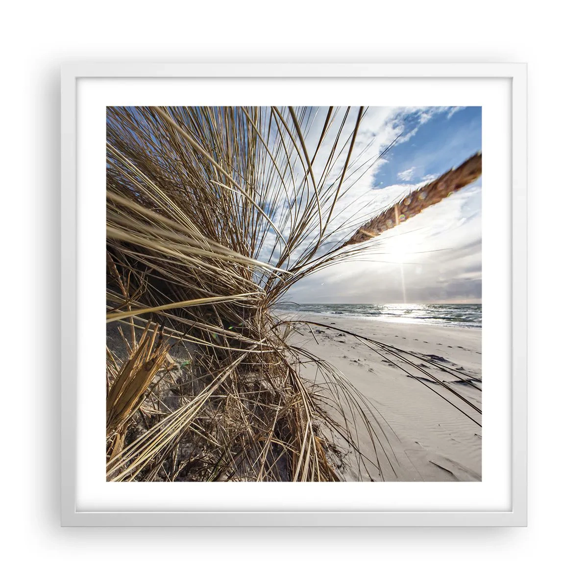 Póster en marco blanco - Una reunión de los elementos - 50x50 cm