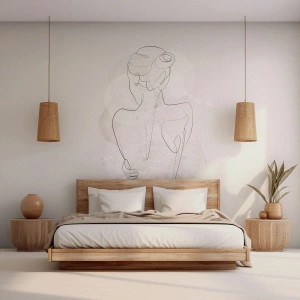 Fotomural Autadhesivo Deluxe Sticker - Como un cuerpo sensible - Mujer, Cuerpo, Gráficos - 350x256 cm
