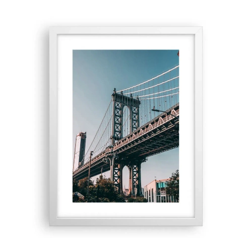 Póster en marco blanco - Sobre el fluir de la ciudad - 30x40 cm