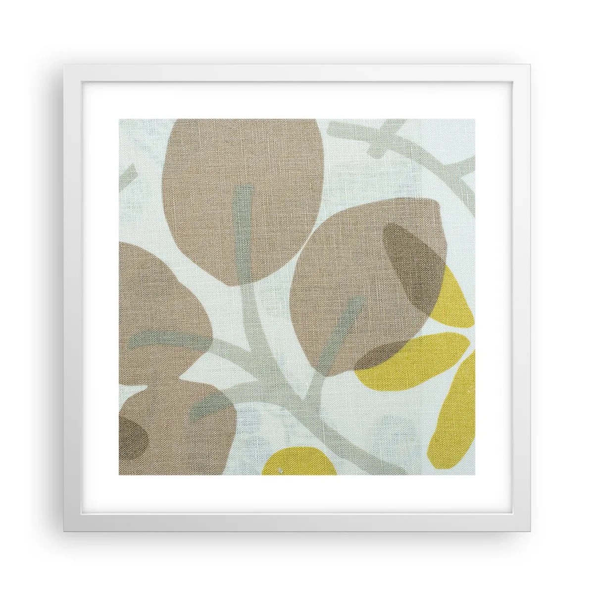 Póster en marco blanco - Composición a pleno sol - 40x40 cm