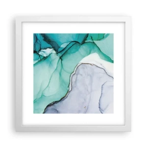 Póster en marco blanco - Estudio en turquesa - 30x30 cm