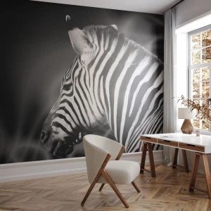 Fotomural personalizado Premium Sand - El blanco es blanco, el negro es negro - costillas, En blanco y negro, animales