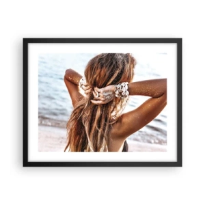 Póster en marco negro - Hermanada con el agua y el sol - 50x40 cm