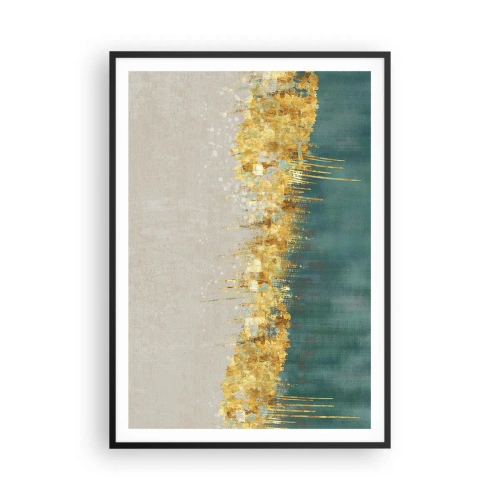 Póster en marco negro - La frontera dorada - 70x100 cm