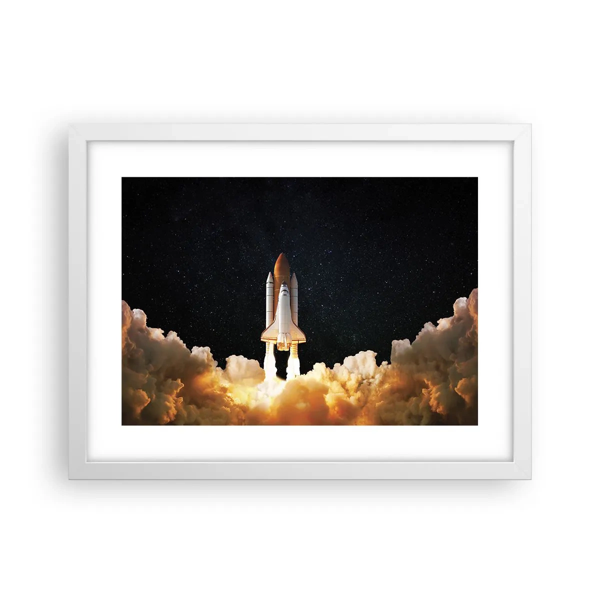 Póster en marco blanco - ¡Ad astra! - 40x30 cm