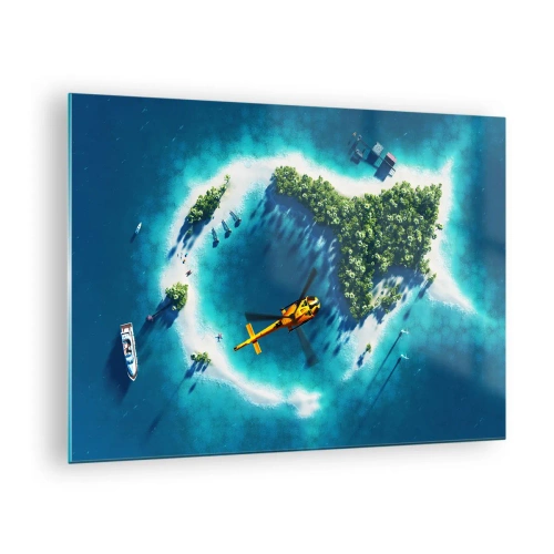 Cuadro sobre vidrio - Impresiones sobre Vidrio - Cómprate una isla - 70x50cm - Cómprate una isla - Decoración de pared moderna para salón y dormitorio ARTTOR