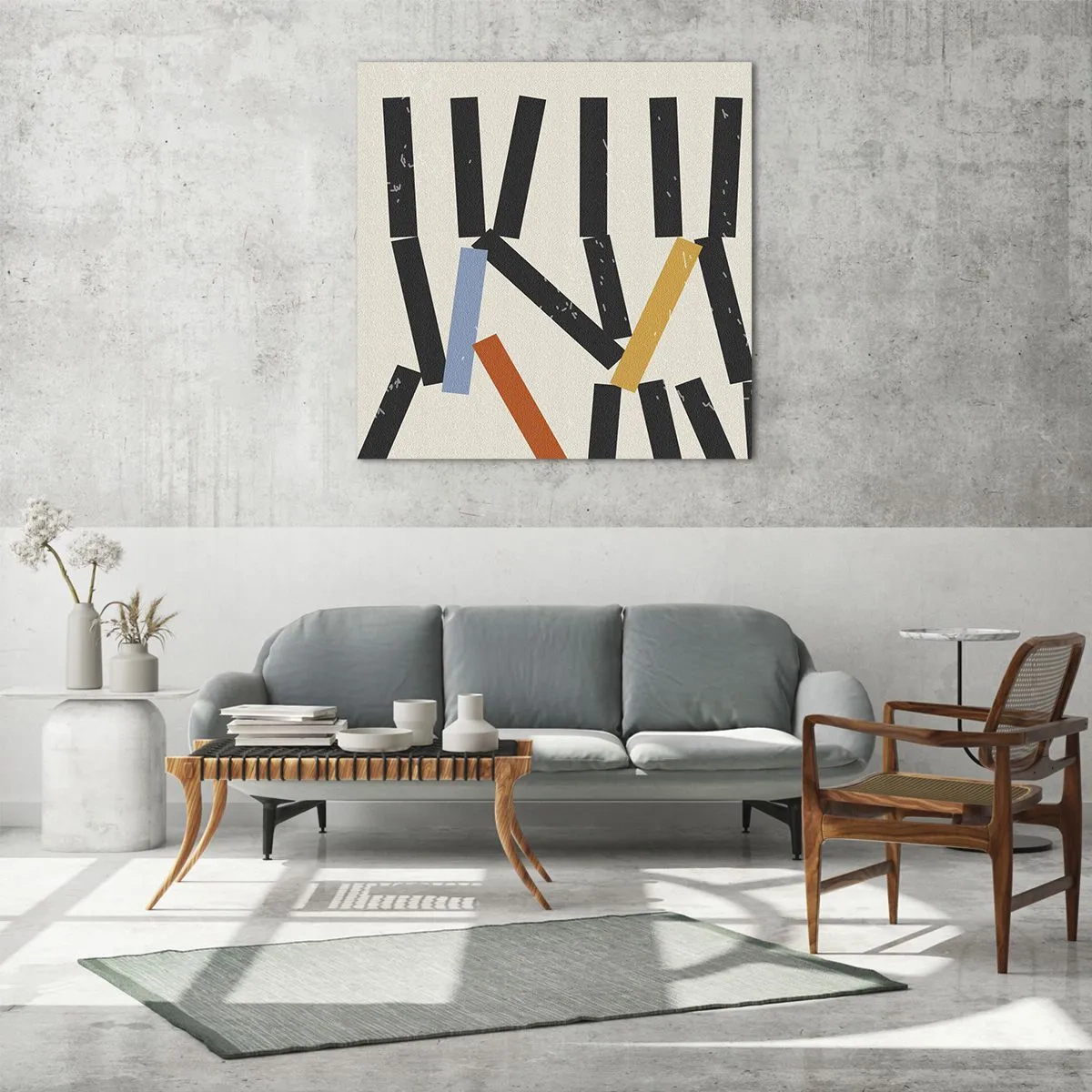 Cuadro sobre vidrio - Impresiones sobre Vidrio - Dominó - composición - 60x60 cm