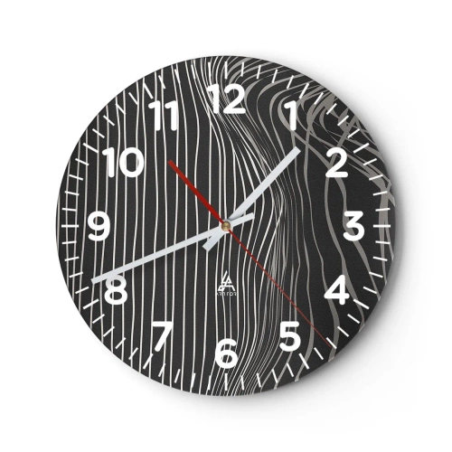Reloj de pared - Reloj de vidrio - Ritmo y acento - 40x40 cm