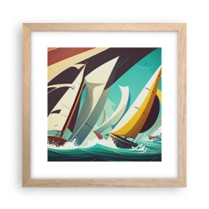 Póster en marco roble claro - Afrontar los elementos - 30x30 cm