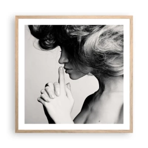 Póster en marco roble claro - Escucharme a mí misma - 60x60 cm