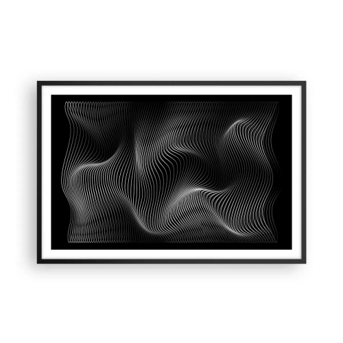 Póster en marco negro - La danza de la luz en el espacio - 91x61 cm