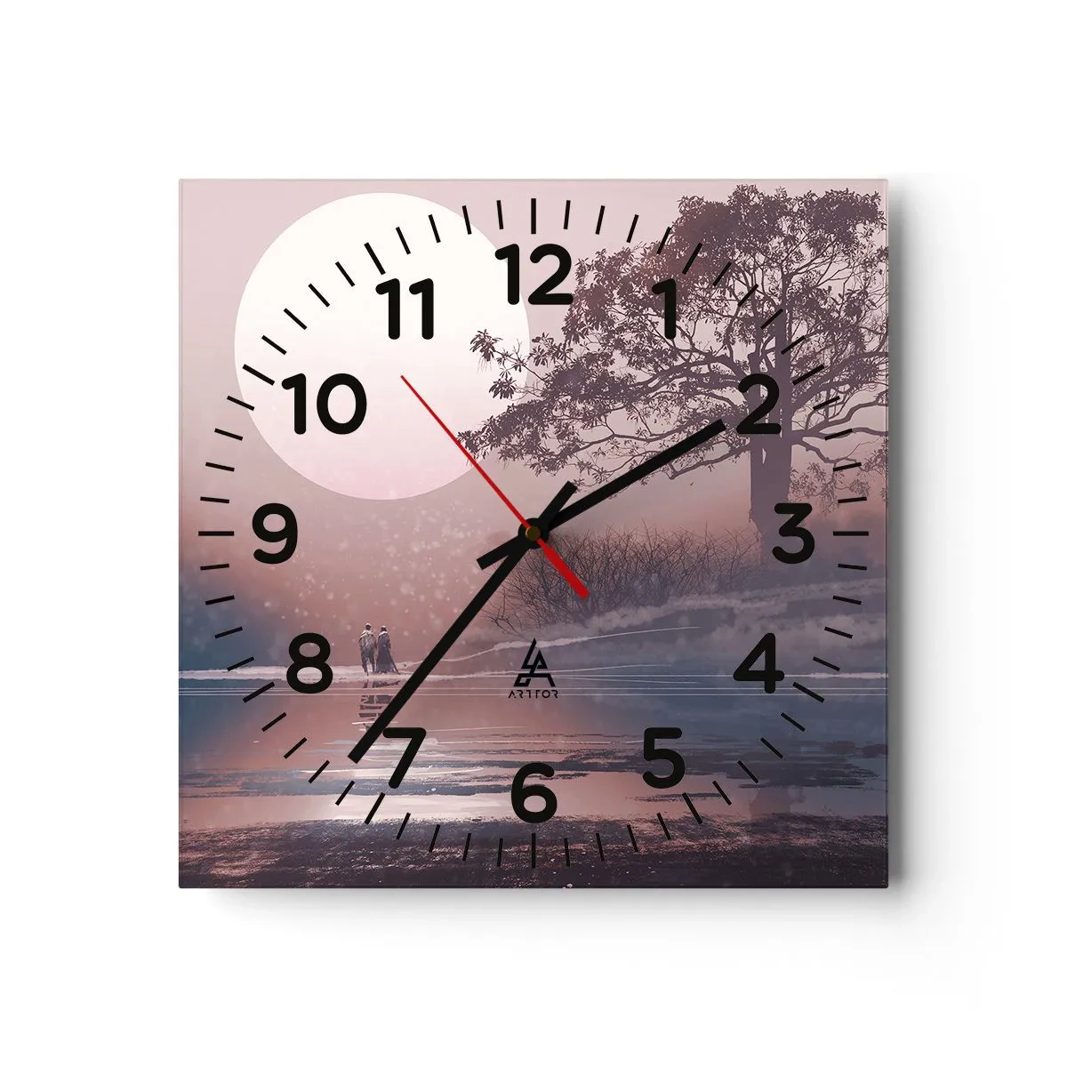 Reloj de pared - Reloj de vidrio - Rarezas nocturnas - 30x30 cm