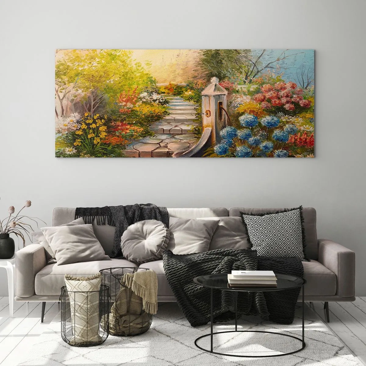 Cuadro sobre vidrio - Impresiones sobre Vidrio - En plena floración - 100x40 cm