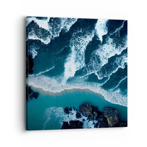 Cuadro sobre lienzo - Impresión de Imagen - Rodeadas por las olas - 30x30 cm