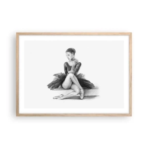 Póster en marco roble claro - Amante de la danza - 70x50 cm