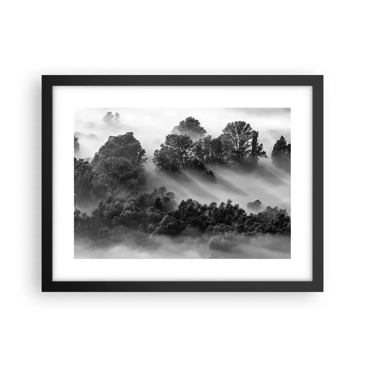 Póster en marco negro - Levantarse del sueño - 40x30 cm