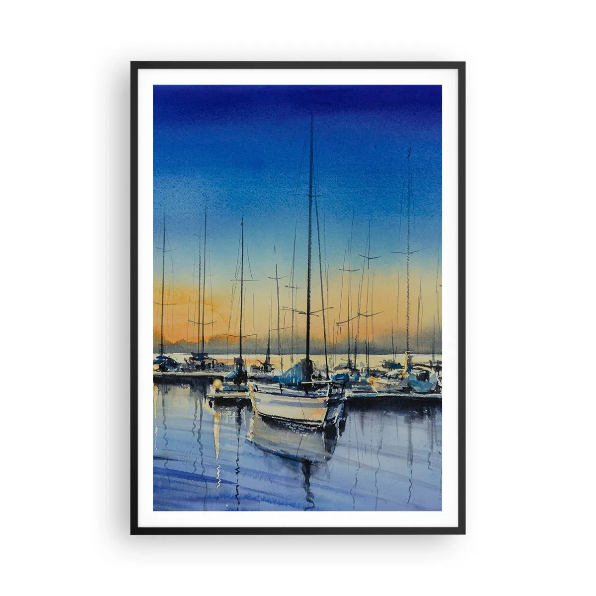 Póster en marco negro - El final de un buen día - 70x100 cm