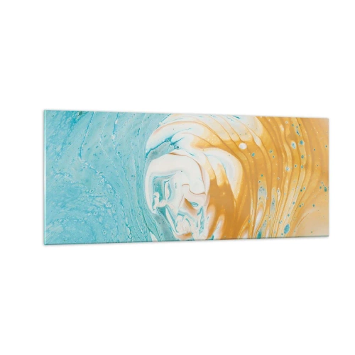 Cuadro sobre vidrio - Impresiones sobre Vidrio - Remolino pastel - 100x40 cm