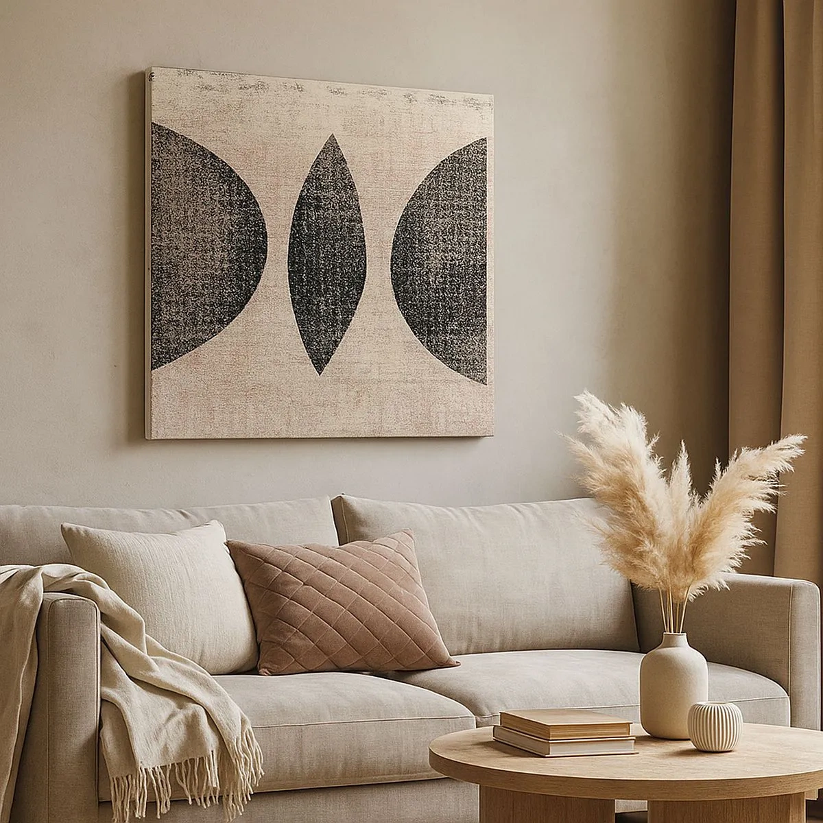 Cuadro sobre lienzo - Impresión de Imagen - Abstracción étnica - 30x30 cm