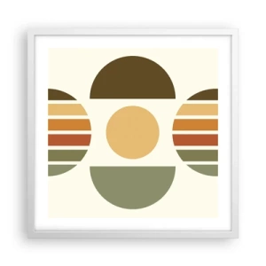 Póster en marco blanco - Los tonos de la tierra - 50x50 cm