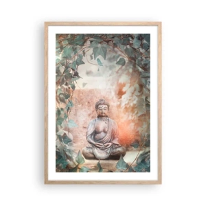 Póster en marco roble claro - Alegre armonía - 50x70 cm