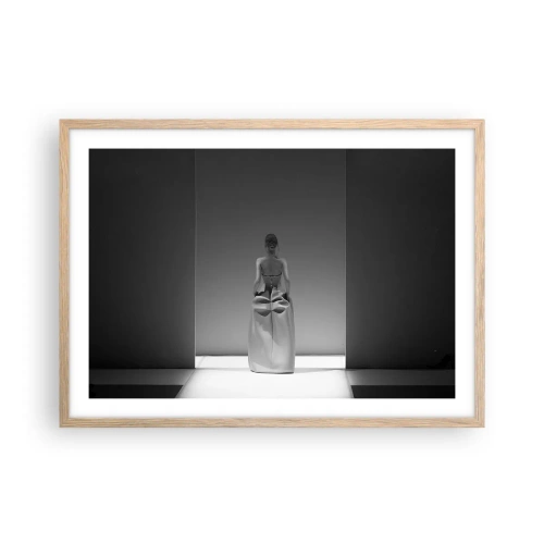 Póster en marco roble claro - Sencillez refinada - 70x50 cm