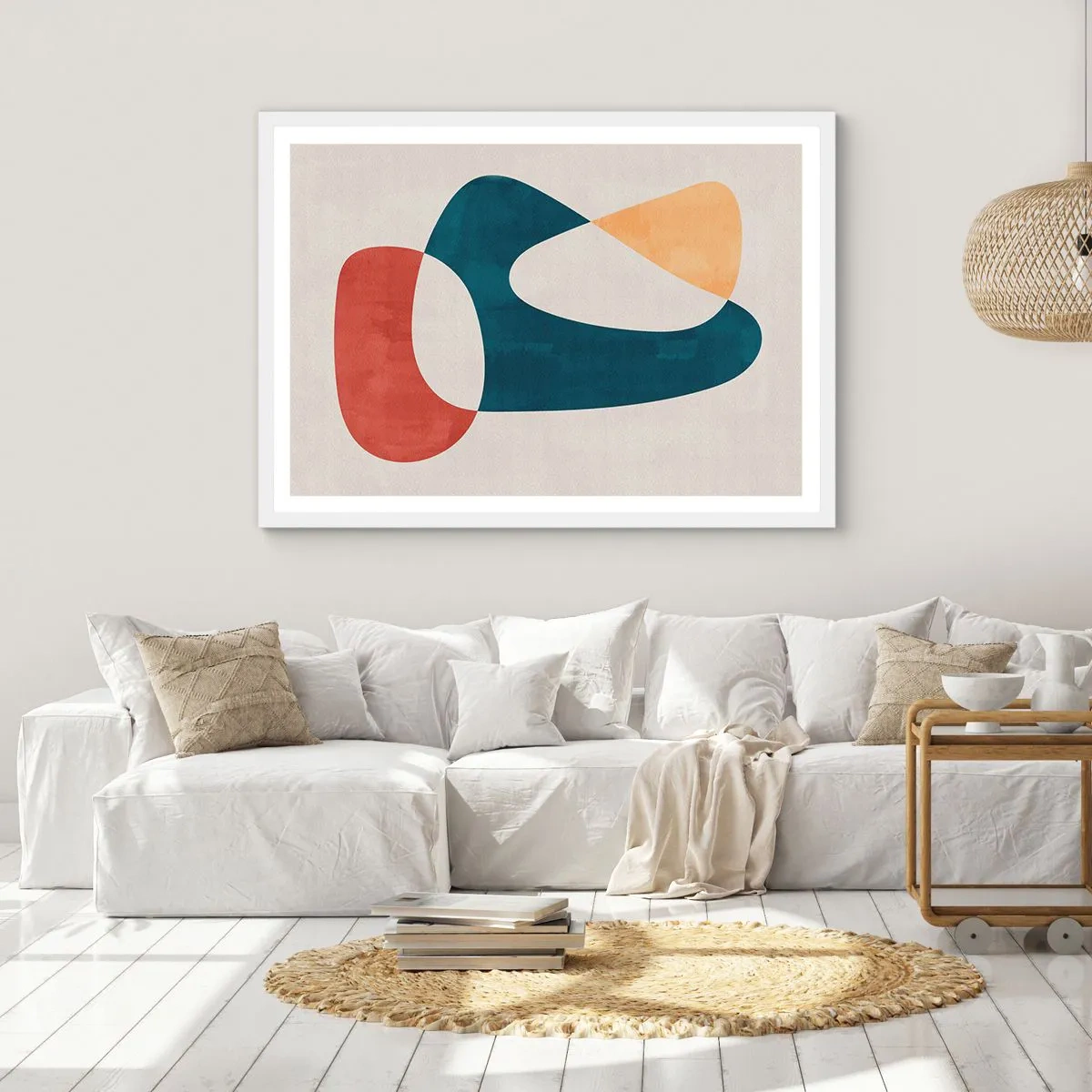 Póster en marco blanco - Influencias y metamorfosis - 100x70 cm