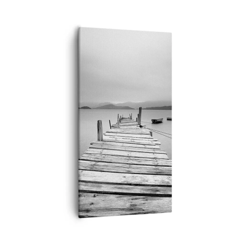 Cuadro sobre lienzo - Impresión de Imagen - Más allá de las montañas, más allá de los mares - 55x100 cm