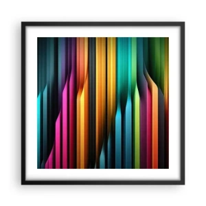 Póster en marco negro - Órgano luminoso - 50x50 cm