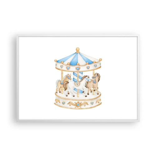 Póster en marco blanco - Dulce infancia - 100x70 cm