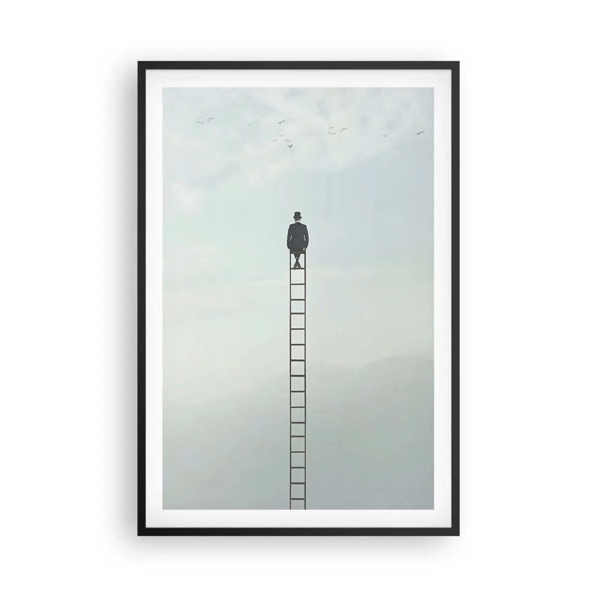 Póster en marco negro - Hacia lo más alto - 61x91 cm
