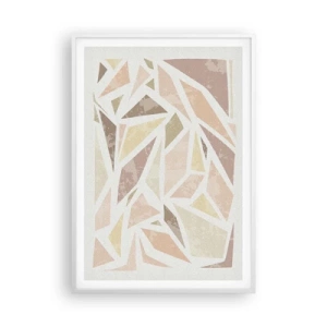Póster en marco blanco - Composición de vidrieras - 70x100 cm