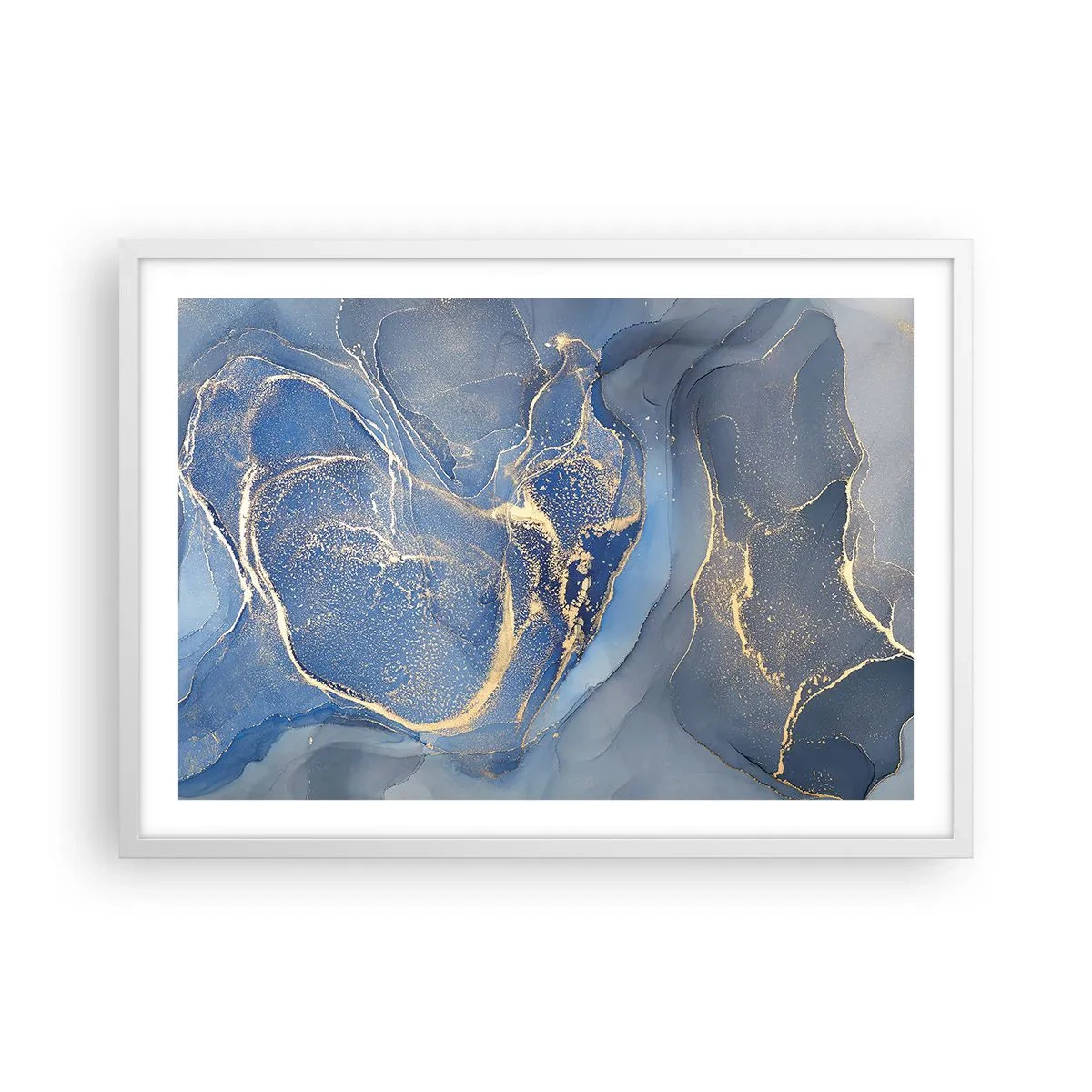 Póster en marco blanco - Polvo de oro - 70x50 cm