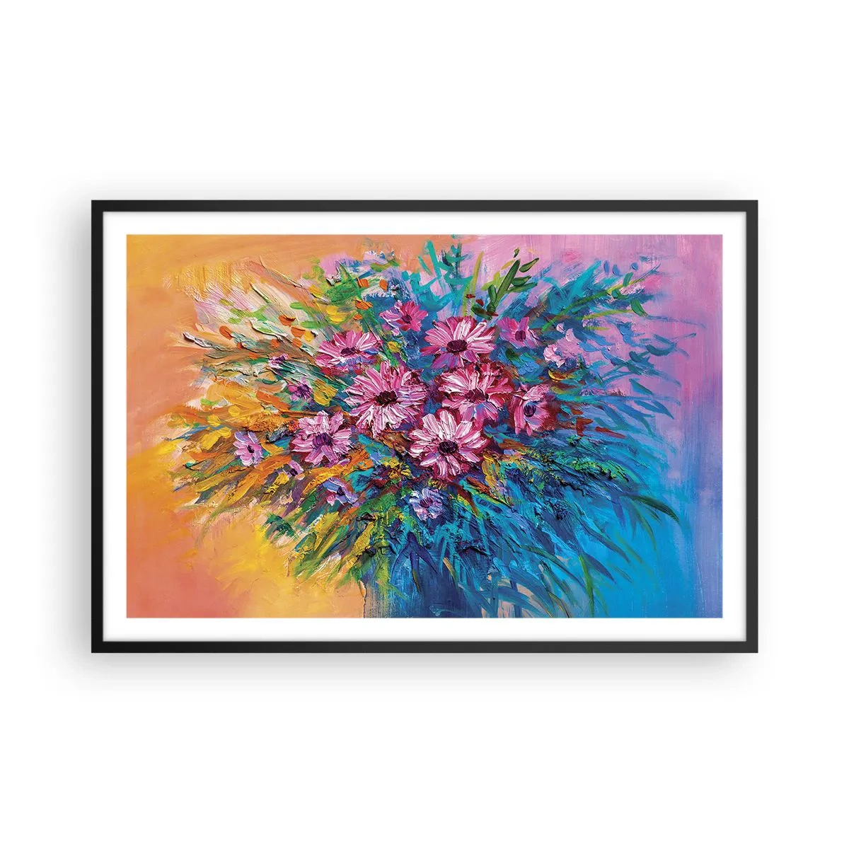 Póster en marco negro - La energía de la vida - 91x61 cm